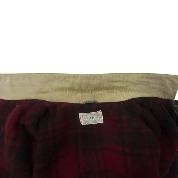VTG 90s Ralph Lauren POLOSouthwestern BLANKET Lined Black Denim Jacket Size XL